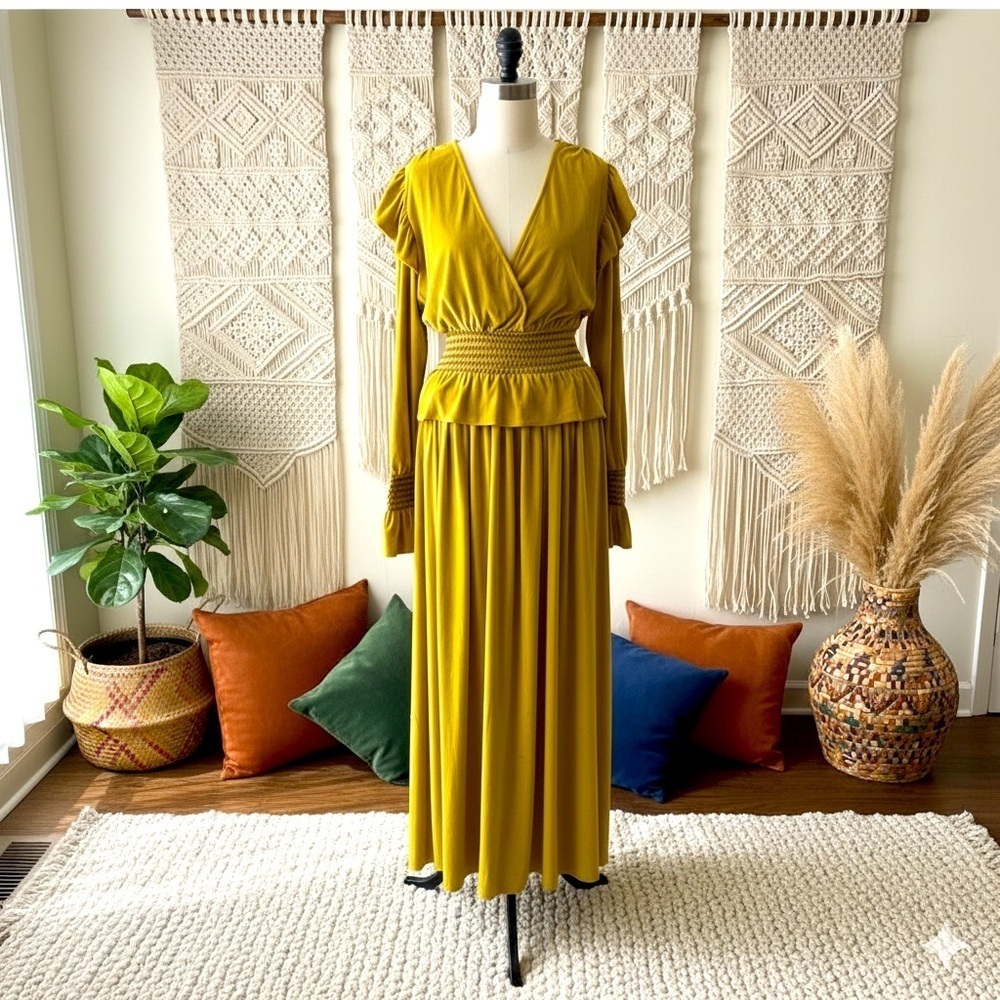 HAPPY X NATURE "MERRIE MAXI DRESS" BY KATE HUDSON, XS!